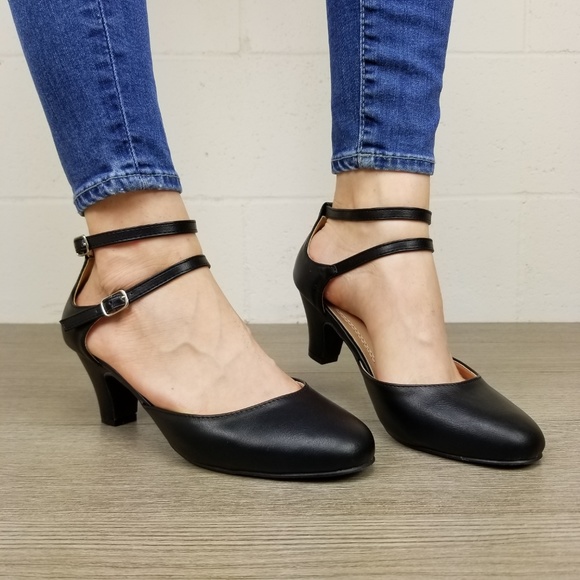 Black Rockabilly Vintage Style Shoes - Picture 3 of 8